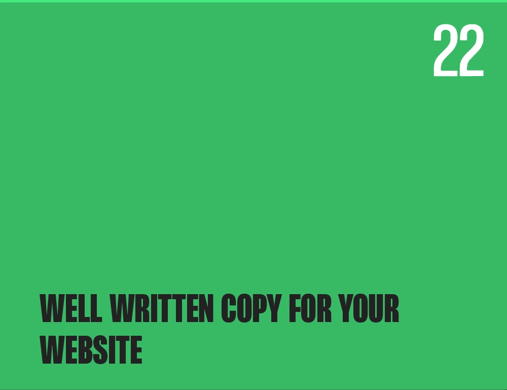 Well Written Copy For Your Website