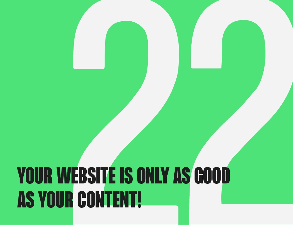Your Website Is Only as Good as Your Content!